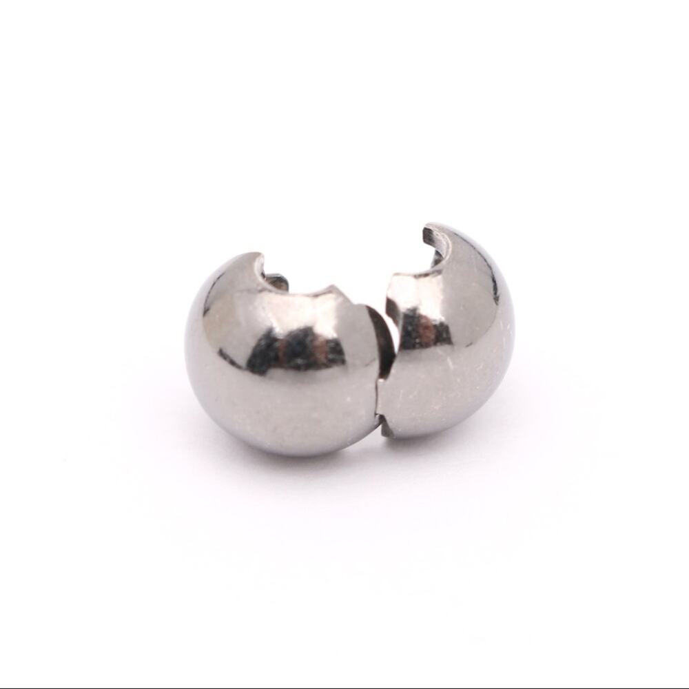 One Authentic PANDORA Sterling Silver Black Rhodium Sphere Clip - Picture 12 of 12